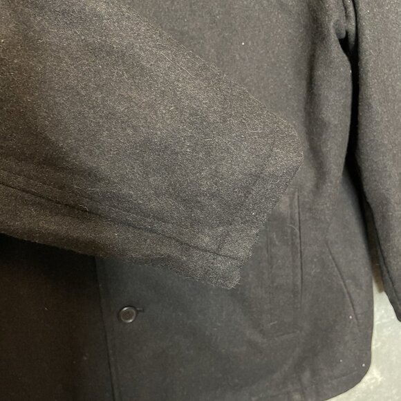 Tommy Hilfiger Men Wool Bland Quilted Lining Car Coat Jacket 2XL Black Overcoat - Picture 4 of 13